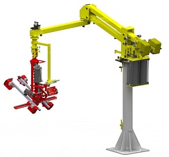 Манипулятор пантограф с пневматическим приводом с исполнение на колонне РМК МП-150-ПП-АК